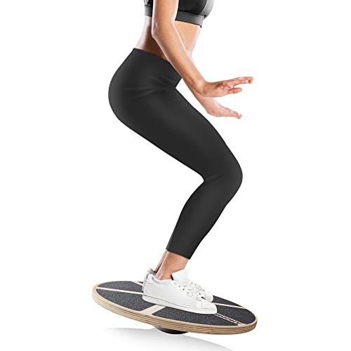 Philosophy Gym Wobble Board - Round Wooden Balance Board - Exercise Balance Trainer