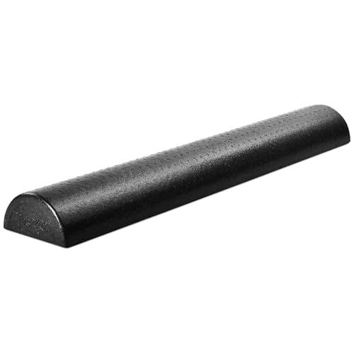 Yes4All High-Density EPP Half Round Back Roller Foam, Exercise Foam Roller for Yoga, Pilates & Stretching - 12, 18, 24, 36 inch - color: Black, style: 36 inch