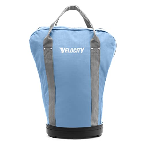 Velocity Heavy Duty Multipurpose Ball Bag with Durable Bottom - Holds up to 60-72 Balls - Ideal for Lacrosse, Baseball, Pickleball, Tennis & More - color: Carolina Blue, style: 1 Pack