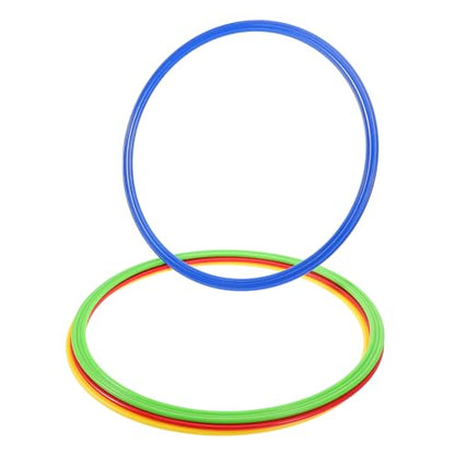Abaodam 4pcs Enhanced Agility Training Plastic Football Training Rings Jumping Rings for Speed Coordination Drills