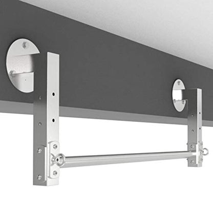 Pull-Up Bar Wall Mounted Stainless Steel Chin Up Bar, with Multi-Function Lifting Ring and Easy to Install, Portable Home Fitness Equipment, Load 200Kg