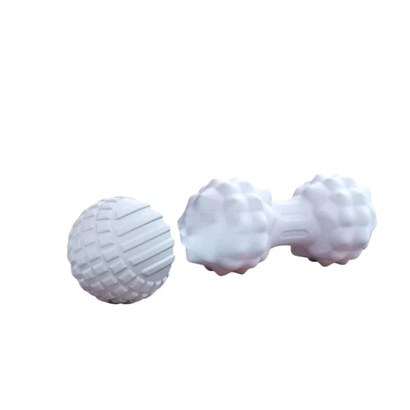 Fascia Massage Ball, TPR Trigger Point Ball & Peanut Ball for Men Women Muscle Relief Yoga Fitness ([Blue] Single Ball + Peanut Ball [Two Packs]) - color: [Blue] Single Ball + Peanut Ball [Two Packs]