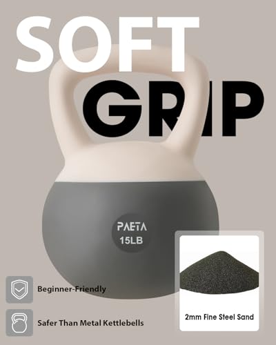 PAETA Soft Kettlebell for Home Fitness – Anti-Slip Grip & Wide Handle Design,Soft Kettlebell Set, Gentle Floor-Friendly Impact – 10lbs, 15lbs, 20lbs, for Home Functional Training - color: 10lbs Red