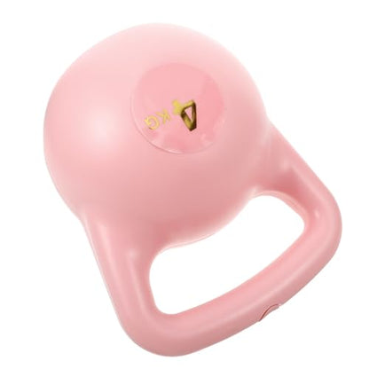4kg Rose Water-resistant Kettlebell Dual Handle Training Yoga Dumbbell for Women Home Fitness Strength Exercise Equipment