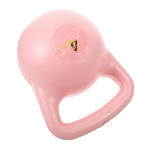 Zerodeko Water-fillable Kettlebell 4kg Pink Fitness Training Dumbbell Portable Yoga Hand Weight for Women Home Strength Workout