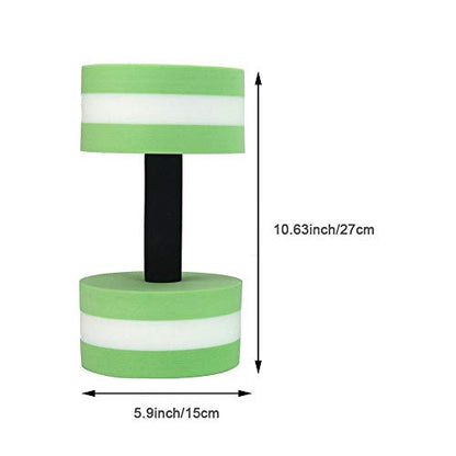 Set of 2 Water Dumbbells Aerobics Swimming Pool for Exercise, Sports Aquatic Exercise Set Foam Dumbbells Fitness Resistance Barbells Float Water Aerobics Equipment for Weight Loss