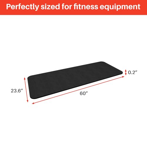 Treadmill Walking Pad Mat for Carpet Floors,23.6x60 Foldable Treadmill Mat for Hardwood Floors, Non-Slip Exercise Equipment Mat for Under Exercise Bike,Walking Pad & Elliptical,Noise Shock Absorption - size: 23.6" × 60"