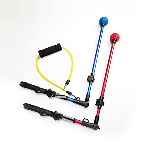 Golf Swing Trainer,Portable Collapsible Trainer, Improve Swing Posture,Folding Posture Corrector Aid Posture Correction Swing Stretchable Stick with Wide Angle, Golf Grip Swing Trainer aid (A) ﻿