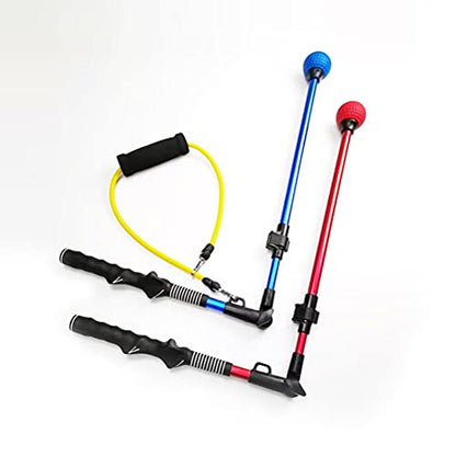 Golf Swing Trainer,Portable Collapsible Trainer, Improve Swing Posture,Folding Posture Corrector Aid Posture Correction Swing Stretchable Stick with Wide Angle, Golf Grip Swing Trainer aid (A) ﻿