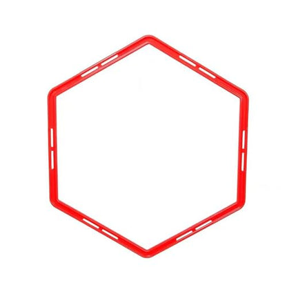 kowaku 5 Pieces Hex Agility Rings Outdoor Exercise Rings Multipurpose Soccer Training Rings Set 50cm Speed Training Rings for Hockey