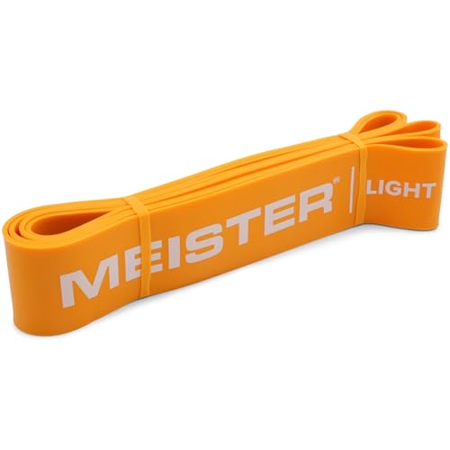 Meister X Band Comfort-Width 41" x 2" Resistance Bands - X-Wide Premium Loop Bands - style: Light / Yellow