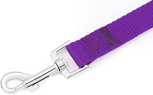 AMAGOOD Dog/Puppy Obedience Recall Training Agility Lead-15 ft 20 ft 30 ft 50 ft Long Leash-for Dog Training,Tie Out,Play,Safety,Camping (15Feet x 1Inch, Purple) - color: Purple, size: 1" x 15ft