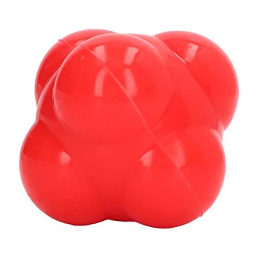 Reaction Ball, Rubber Bright Color Hex Reaction Trainer Ball for Basketball, Tennis and Other Competitive Sports