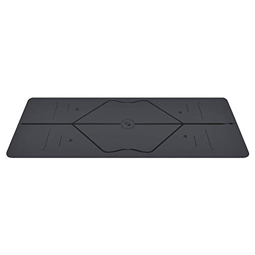 Liforme Travel Yoga mat – Patented Alignment System, Warrior-Like Grip, Non-Slip, Eco-Friendly, Ultra-Lightweight and Sweat Resistant, Made with Natural Rubber - color: Gray