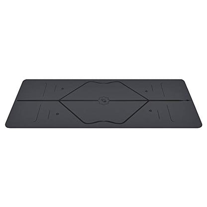 Liforme Travel Yoga mat – Patented Alignment System, Warrior-Like Grip, Non-Slip, Eco-Friendly, Ultra-Lightweight and Sweat Resistant, Made with Natural Rubber - color: Gray