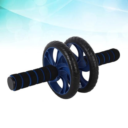 Two-wheeled Ab Roller Fitness Equipment for Home Use, Blue Abdominal Exercise Wheel with Silent Operation, Core Strength Trainer for Weight Loss and Workout