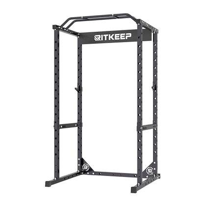 RitKeep RMAX 2250 Power Rack, 1200 lb Capacity Multi-Function Squat Rack and Weight Cage for Strength Training with Pull-Up Bar, Safety Bars, J-Hooks for Home Gym and Garage Gym