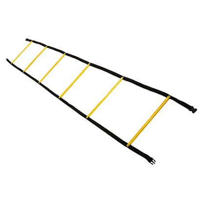 Speed Agility Training Ladder, Fixed Agility Ladder for Football Basketball, 2.6m PP and Nylon Speed Training Equipment with Carry Bag for Balance Coordination Drills