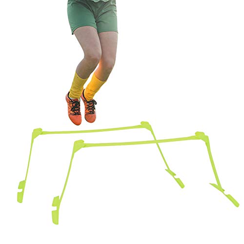 Akozon Speed Training Hurdles, 2pcs Football Soccer Aids Adjustable Multipurpose portable hurdle for Yellow Hurdle Set (2pcs)