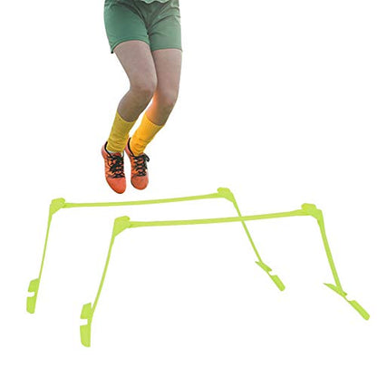 Akozon Speed Training Hurdles, 2pcs Football Soccer Aids Adjustable Multipurpose portable hurdle for Yellow Hurdle Set (2pcs)