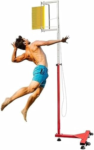 Vertical Jump Tester & Trainer for Gyms, Adjustable Height, Volleyball, Sports Performance, Rehab Training (Yellow Vanes)