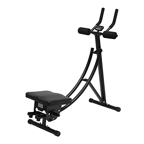 Ab Machine, Black Ab Workout Equipment Home Gym, Ab Machine for Stomach Workout, Foldable Ab Trainer Equipment Ab Trainer Fitness Equipment Load Capacity 150kg