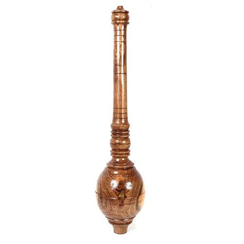 KNK GADA Fitness BAR Indian Club Hanuman MACE Shoulder Equipment MEEL Karla KATAI Fitness Durable Wooden Equipment - size: 5 to 6 KG