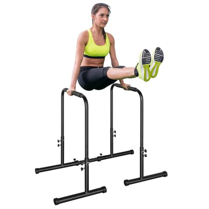 Adjustable Height Parallel Push Up Stand, Parallel Bar Station for Strength Training, Heavy Duty Steel Dip Stand Station, Home Gym Fitness Workout Dip bar Station,Tricep Dips,Pull-Ups,Push-Ups