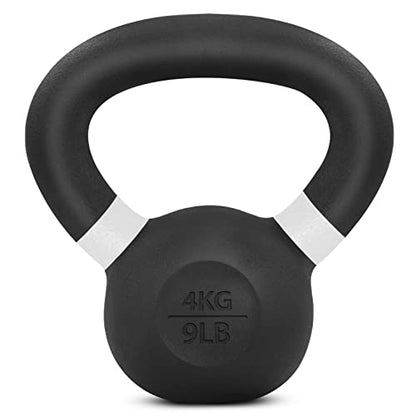 Yes4All Powder Coated Cast Iron Kettlebell, Single Deep Blue, 40 KG / 88 LB - color: White, style: A. Single