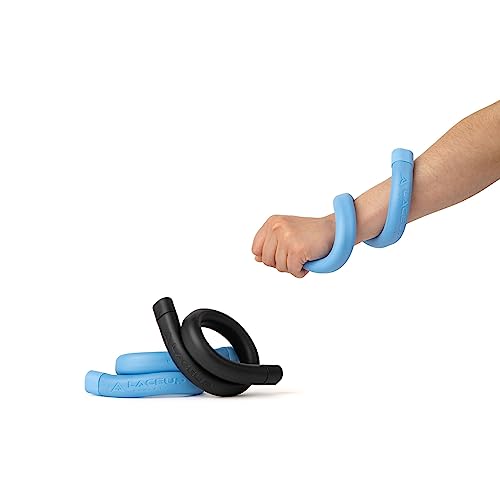 LaceUp Wearable Wrist Weights | 2 Pack - 1 Pound Each | Adjustable Wrist Weights Set for Walking, Yoga, Dance, Barre, Pilates, Cardio, Aerobics - style: 16oz Light Blue (x2)