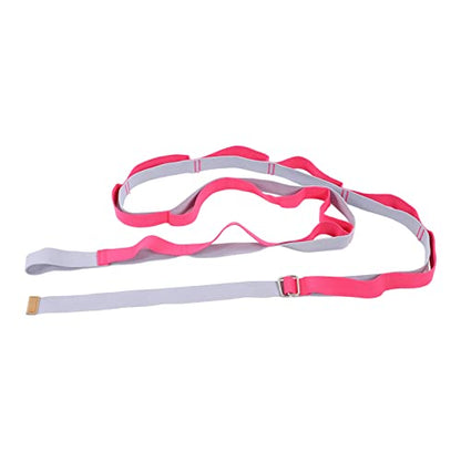 Yoga Stretching Strap, Yoga Strap for Flexibility Training, 3.1m Oxford Cloth Leg Stretcher Strap with Foam Handle and Stainless Steel Buckle, for Gym Dance Physical - color: Red