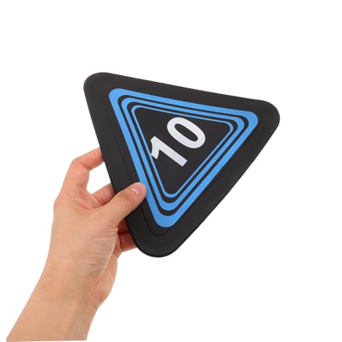 KICHOUSE 10pcs Triangle Agility Spot Markers with Numbers 1-10, Lightweight Non-Slip TPE Soccer Field Markers with Rounded Edges for Dance Practice and Exercise Drills
