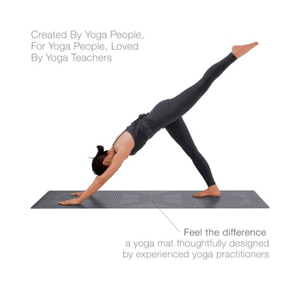 agoy PRO+ WARRIOR - Premium Non-Slip Yoga Mat – Eco-Conscious Design - PU Mat With Wet/Dry Grip+ - Focus Alignment - Lazer-Etched Technology - A Portable Standard Size Mat for All Styles of Yoga