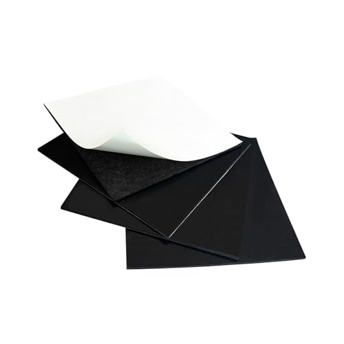 4 Pcs Neoprene Rubber Pads with Adhesive Backing 1/8 in Thick x 6 in x 6 in - size: 6in X 6in X 1/8in, style: With adhesive,Rubber