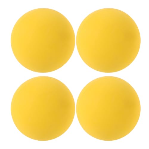SUPVOX 4Pcs High Bounce Squash Balls: Professional Hollow Rubber Training for Racquetball & Handball - High Visibility Yellow Reflex Response Balls for Reflex & Agility Drills