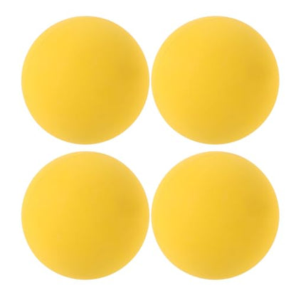 SUPVOX 4Pcs High Bounce Squash Balls: Professional Hollow Rubber Training for Racquetball & Handball - High Visibility Yellow Reflex Response Balls for Reflex & Agility Drills