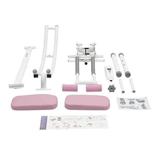 Ab Machine,Ab Workout Equipment for Home Gym,Ab Trainer Women Exercise Fitness Equipment,Foldable Core and Abdominal Exercise Machine Whole w/LCD Monitor and Six Silent Rollers Pink