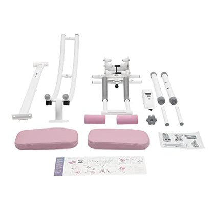Ab Machine,Ab Workout Equipment for Home Gym,Ab Trainer Women Exercise Fitness Equipment,Foldable Core and Abdominal Exercise Machine Whole w/LCD Monitor and Six Silent Rollers Pink