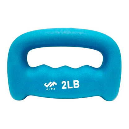 JFIT Neoprene D Grip Dumbbells - Single Weights 1LB-5LB - Premium Non-Slip, Hand Weights, Ergonomic Design - style: 2 Pound
