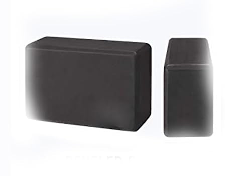 Mune Yoga Block Set of 2 Black High Density EVA Foam Non-Slip Surface to Deepen Yoga Poses Improve Strength Balance Flexibility