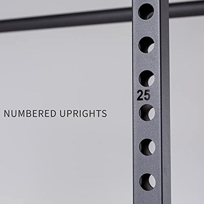 REP Fitness PR-1100 Power Rack Home Gym System, Squat Cage with Attachment Compatibility Multi-Grip Pull Up Bar, Adjustable J Cups, Extended Safeties, 700 lb Capacity, Strength Training Equipment - style: Power Rack