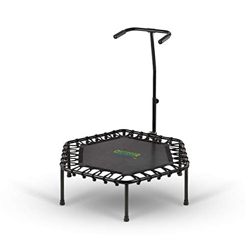 Mini Trampoline, Exercise Fitness Rebounder for Adults & Kids, for Indoor & Outdoor Use, Foldable, Pre-Attached Springs, with Handle, - size: 50 Inch, style: Bungee - No Spring No Fold