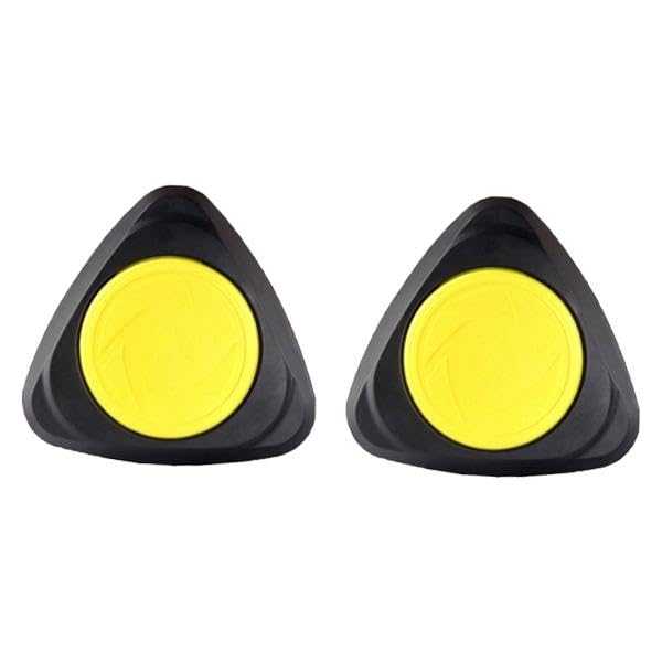 Core Sliders Exercise Gliding Discs Pair for Hardwood & Carpet Floors, Gym Gliders Fitness Equipment for Squats & Core Training, Black Yellow