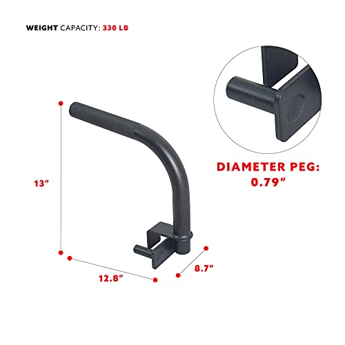 Sunny Health & Fitness Power Cage Squat Rack Upgrade Attachments, Dip Bar, Plate Bar Holder, Belt Squat, J Hook, Lat, Adapter, U Ring, Pull Up Bar, Landmine, Captain's Chair, Tricep Rope For Home Gym - style: Dip Bar