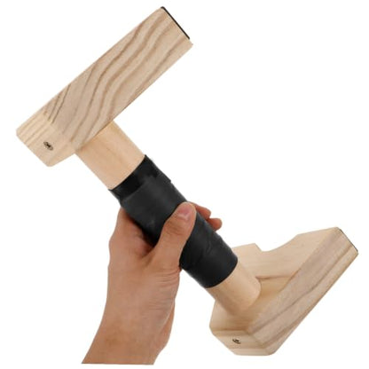 Wooden Push up Stands for Men and Women, Beech Wood Parallettes with Non-slip Base, 30cm Push up Handle Grips for Home Gym Calisthenics and Handstand Training