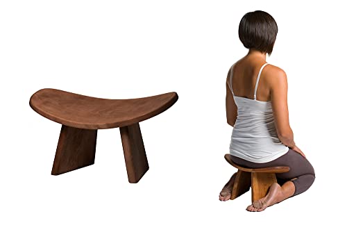 Meditation Bench IKUKO, Travel Yoga Stool, Natural, Low Height - color: Natural, size: Low Height (6 inches)