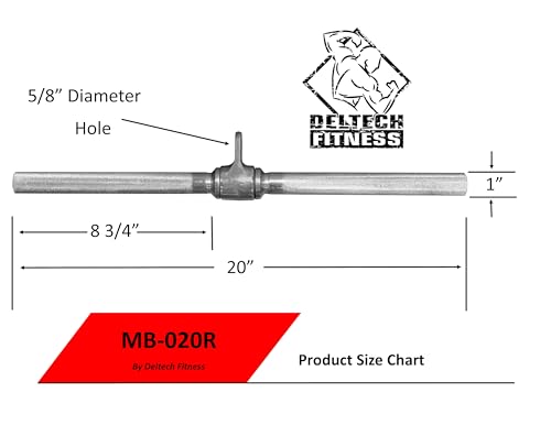 Heavy Duty Solid Steel Revolving Low Row Bar by Deltech Fitness