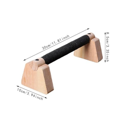 Push up Bar Parallettes Bar for Adults 2Pcs Non Slip Base Wood Push up Stand for Strength Training, Planks Calisthenics, Floor Workouts