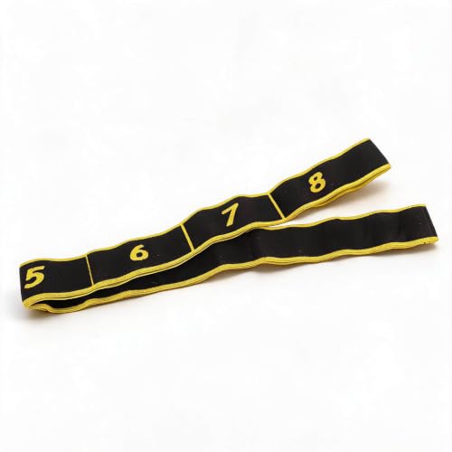 Generic Resistance Bands Elastic Stretch Strap, for Fitness and Yoga, Adjustable Exercise Band for Stretching Training and Body Workout, Portable Home Gym Tool - color: Yellow