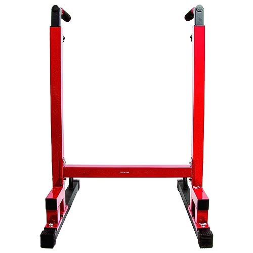 BalanceFrom Steel Frame Dip Station with Adjustable Height, 500 Pound Weight Capacity – Upper Body Workout Home Gym Equipment for Triceps, Push & Pull Ups, Leg Raises, and Bench Press